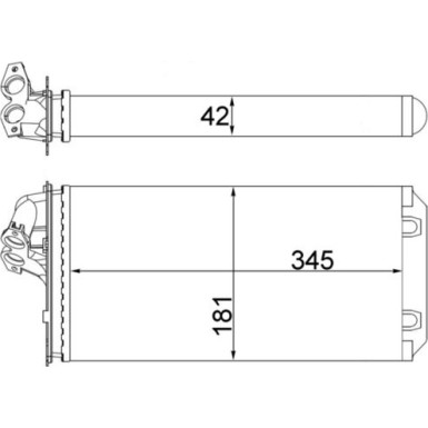 Mahle | Wärmetauscher, Innenraumheizung | AH 64 000S
