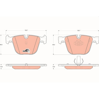 GDB1502 Bremsbelagsatz, Scheibenbremse COTEC