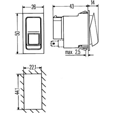 Hella | Schalter | 6EH 007 832-021