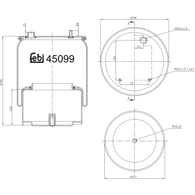 FEBI BILSTEIN 45099 Federbalg, Luftfederung