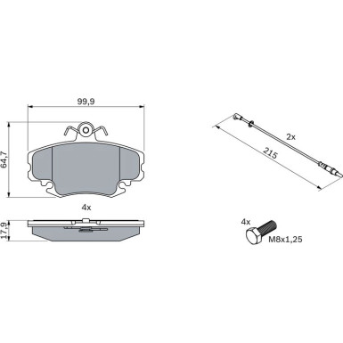 0 986 467 720 Bremsbelagsatz, Scheibenbremse