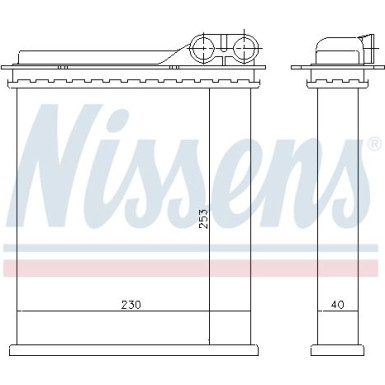 Nissens | Wärmetauscher, Innenraumheizung | 73363