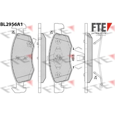 FTE | Bremsbelagsatz, Scheibenbremse | 9011199