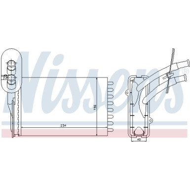 Nissens | Wärmetauscher, Innenraumheizung | 73961