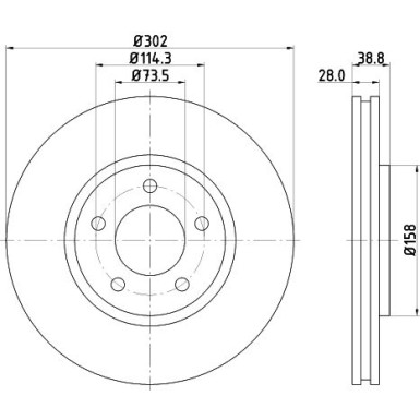 Hella | Bremsscheibe | 8DD 355 127-671