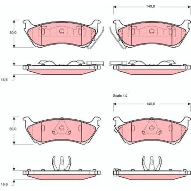 GDB1379 Bremsbelagsatz, Scheibenbremse