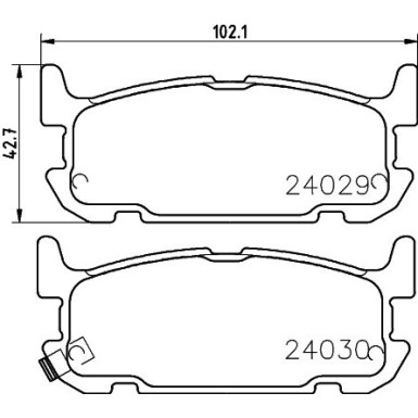 8DB 355 010-931 Bremsbelagsatz, Scheibenbremse