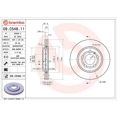 Brembo | Bremsscheibe | 09.C548.11
