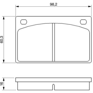BOSCH Bremsbelagsatz, Scheibenbremse 0 986 462 001