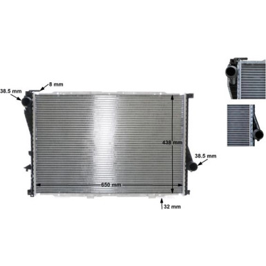 Mahle | Kühler, Motorkühlung | CR 296 000S