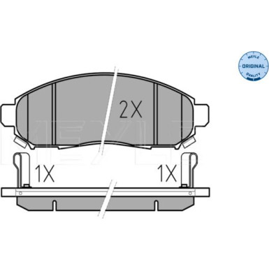 025 242 2716/W Bremsbelagsatz, Scheibenbremse MEYLE-ORIGINAL: True to OE.