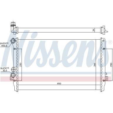 Nissens | Kühler, Motorkühlung | 65012