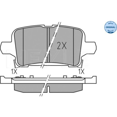 025 221 2917 Bremsbelagsatz, Scheibenbremse MEYLE-ORIGINAL: True to OE.