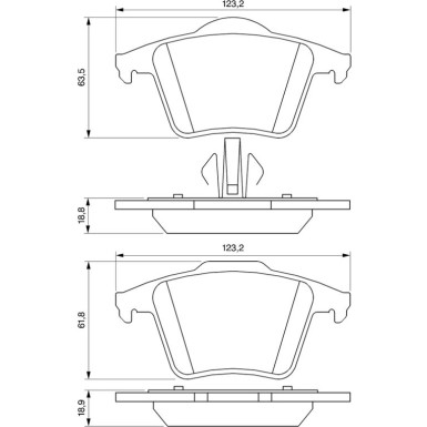 BOSCH Bremsbelagsatz, Scheibenbremse 0 986 494 102