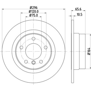 Hella Pagid | Bremsscheibe | 8DD 355 128-371