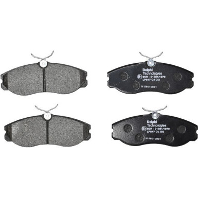 Delphi | Bremsbelagsatz, Scheibenbremse | LP847