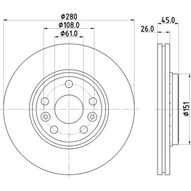 Hella | Bremsscheibe | 8DD 355 119-691