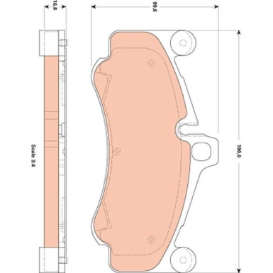 GDB1862 Bremsbelagsatz, Scheibenbremse