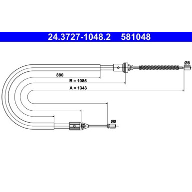 24.3727-1048.2 Seilzug, Feststellbremse 24.3727-1048.2 Seilzug, Feststellbremse