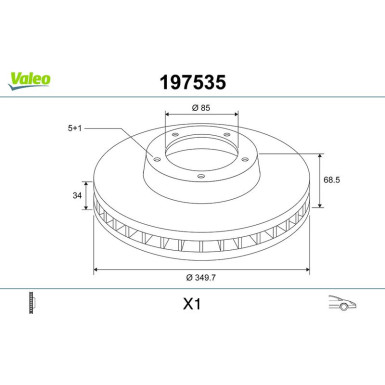 Valeo | Bremsscheibe | 197535