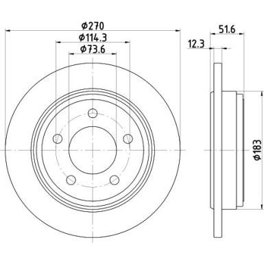 Hella | Bremsscheibe | 8DD 355 122-361