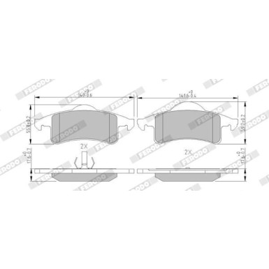 Ferodo | Bremsbelagsatz, Scheibenbremse | FDB1524