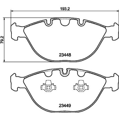 Hella | Bremsbelagsatz, Scheibenbremse | 8DB 355 009-921