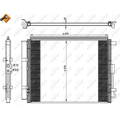 350230 Kondensator, Klimaanlage EASY FIT