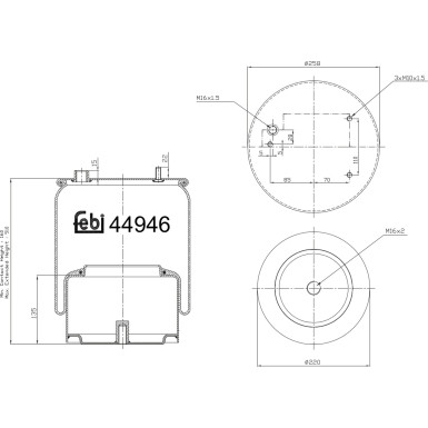 FEBI BILSTEIN 44946 Federbalg, Luftfederung