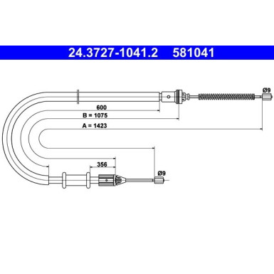 24.3727-1041.2 Seilzug, Feststellbremse 24.3727-1041.2 Seilzug, Feststellbremse