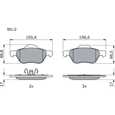 0 986 494 439 Bremsbelagsatz, Scheibenbremse