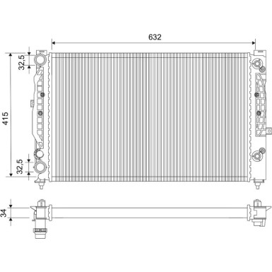Valeo | Kühler, Motorkühlung | 731755