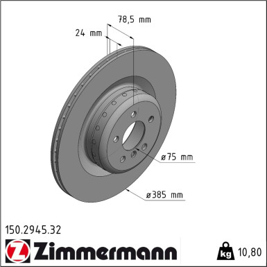 Zimmermann Bremsscheibe FORMULA F 150.2945.32