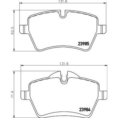 Hella | Bremsbelagsatz, Scheibenbremse | 8DB 355 016-041