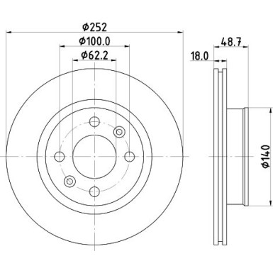 Hella | Bremsscheibe | 8DD 355 116-201