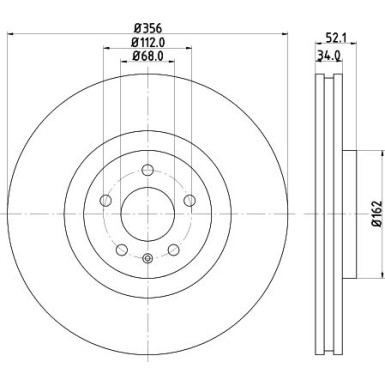 Hella | Bremsscheibe | 8DD 355 129-371