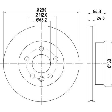 Hella | Bremsscheibe | 8DD 355 127-061