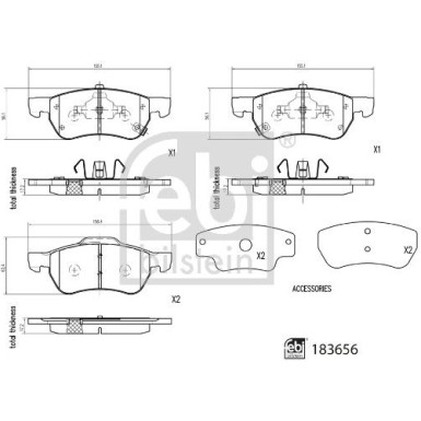 FEBI BILSTEIN 183656 Bremsbeläge