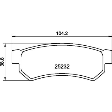 Hella Pagid | Bremsbelagsatz, Scheibenbremse | 8DB 355 019-591
