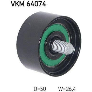 SKF | Umlenk-/Führungsrolle, Keilrippenriemen | VKM 64074