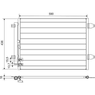 812749 Kondensator, Klimaanlage