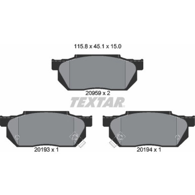 2095902 Bremsbelagsatz, Scheibenbremse 2095902 Bremsbelagsatz, Scheibenbremse
