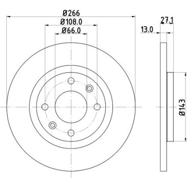 Hella | Bremsscheibe | 8DD 355 105-751