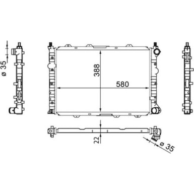 Mahle | Kühler, Motorkühlung | CR 1567 000S