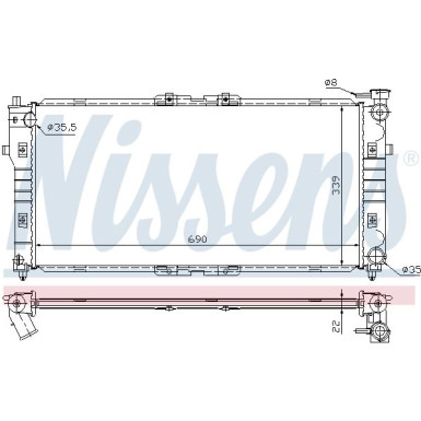 Nissens | Kühler, Motorkühlung | 62392A