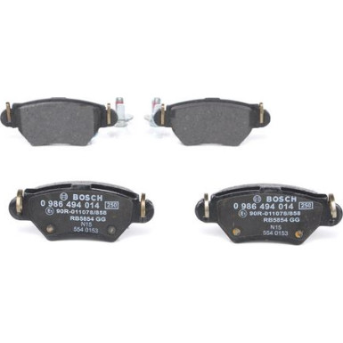 BOSCH | Bremsbelagsatz, Scheibenbremse | 0 986 494 014