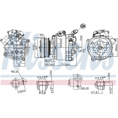 Nissens | Kompressor, Klimaanlage | 890666