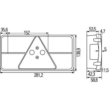 Hella 2 x HELLA Heckleuchte 2VB 341 032-111