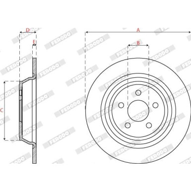Ferodo Bremsscheibe PREMIER DDF2821C