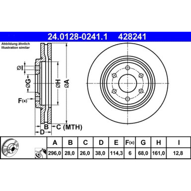 ATE | Bremsscheibe | 24.0128-0241.1